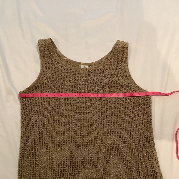 Rickie Freeman for Teri Jon 3-Piece Linen Metallic Casual Pant Suit Set, Size 12 - Picture 4 of 15